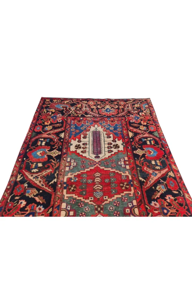 Amazing Hand Knotted Vintage Traditional Tribal Hamidoun Pictorial Wool Area Rug 7 x 4 Ft - Image 6