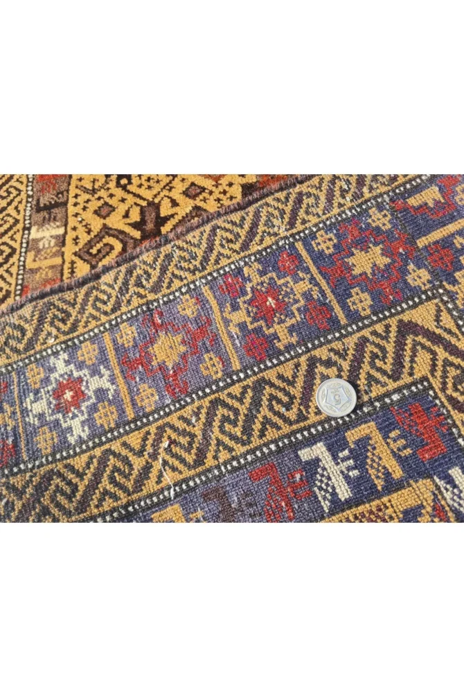 Amazing Hand Knotted Vintage Traditional Tribal Sastan Balouch Wool Area Rug 6.3 x 3.5 Ft - Image 8