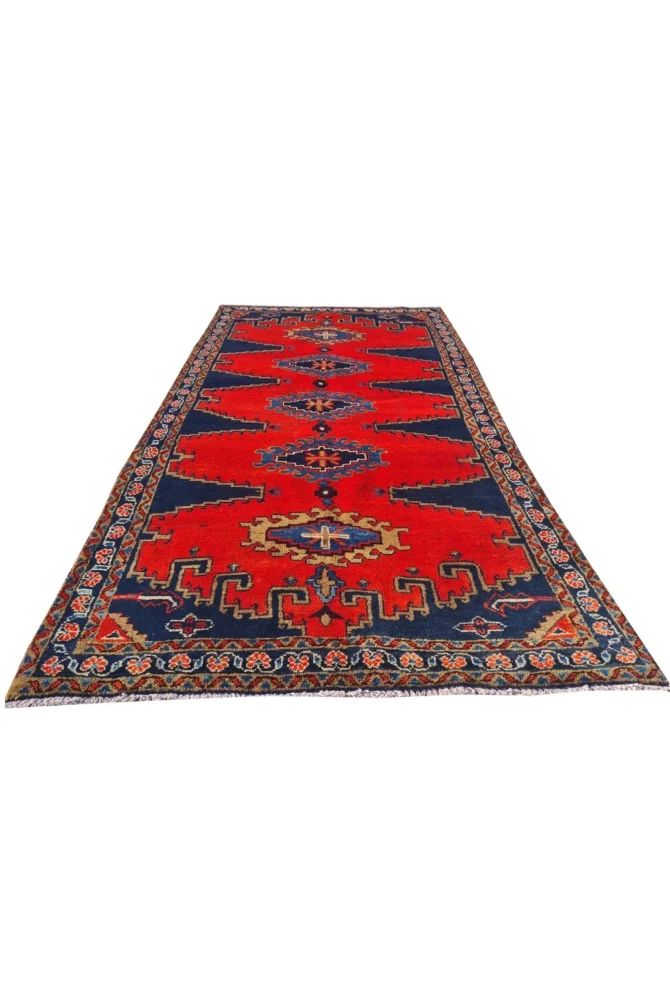 Amazing Hand Knotted Vintage Tribal Baghtiyaar Pictorial Wool Area Rug 7 x 4 Ft - Image 3