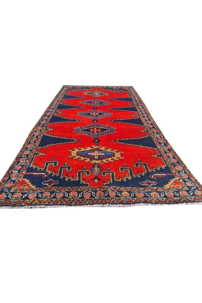 Amazing Hand Knotted Vintage Tribal Baghtiyaar Pictorial Wool Area Rug 7 x 4 Ft - Image 4