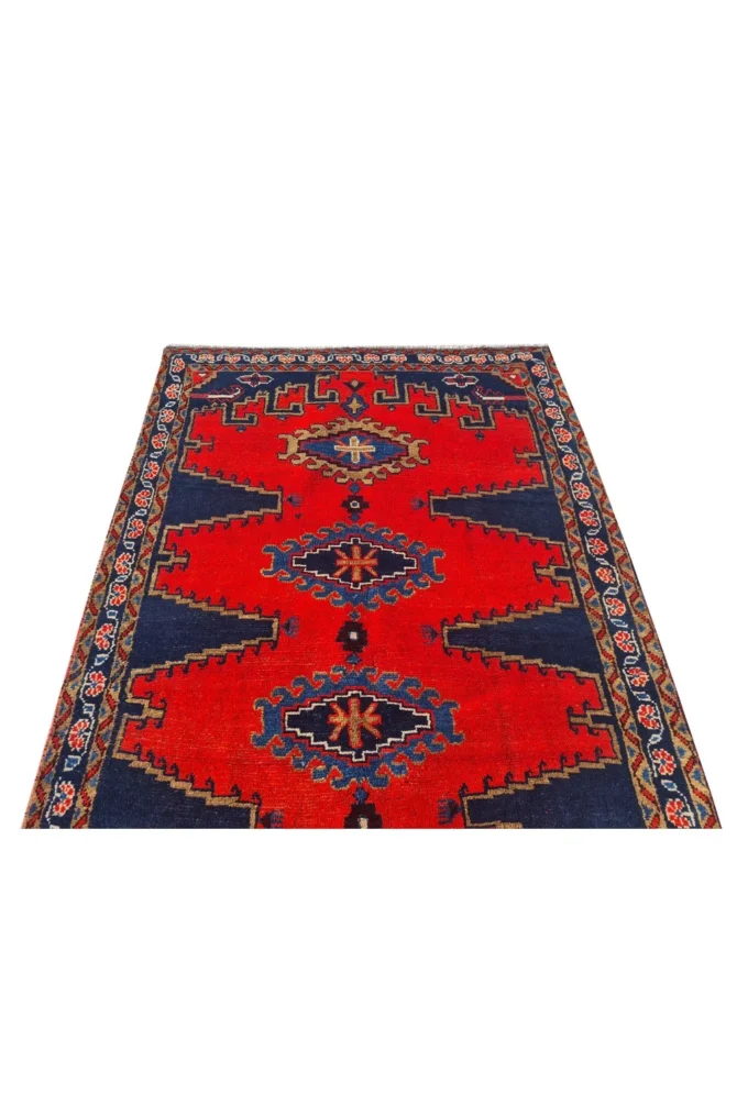 Amazing Hand Knotted Vintage Tribal Baghtiyaar Pictorial Wool Area Rug 7 x 4 Ft - Image 7