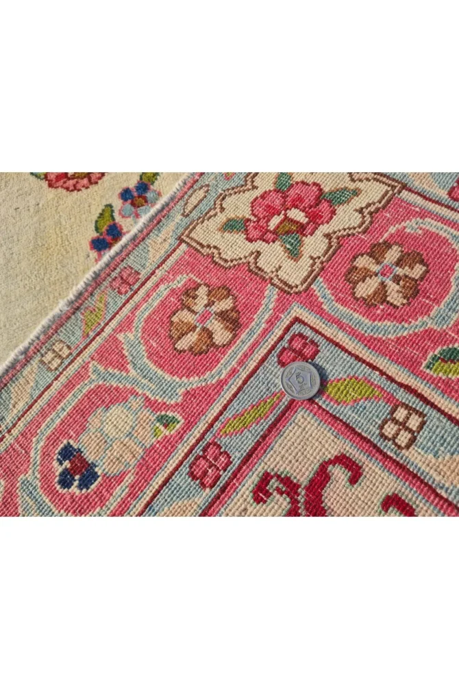 Amazing Hand Knotted Vintage Traditional Tribal Qirmoun Wool Area Rug 7 x 4 Ft - Image 10