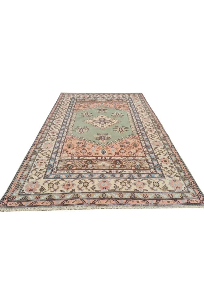 Amazing Hand Knotted Vintage Traditional Tribal Kurdi Pictorial Wool Area Rug 7 x 4 Ft - Image 2