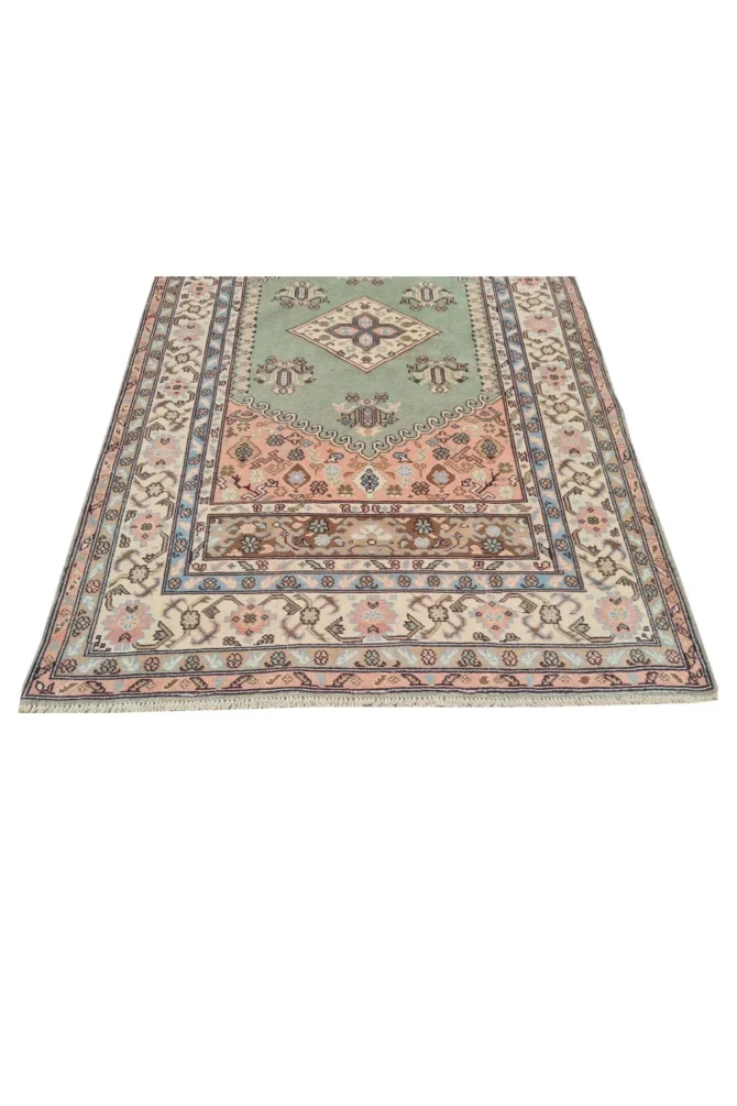 Amazing Hand Knotted Vintage Traditional Tribal Kurdi Pictorial Wool Area Rug 7 x 4 Ft - Image 7