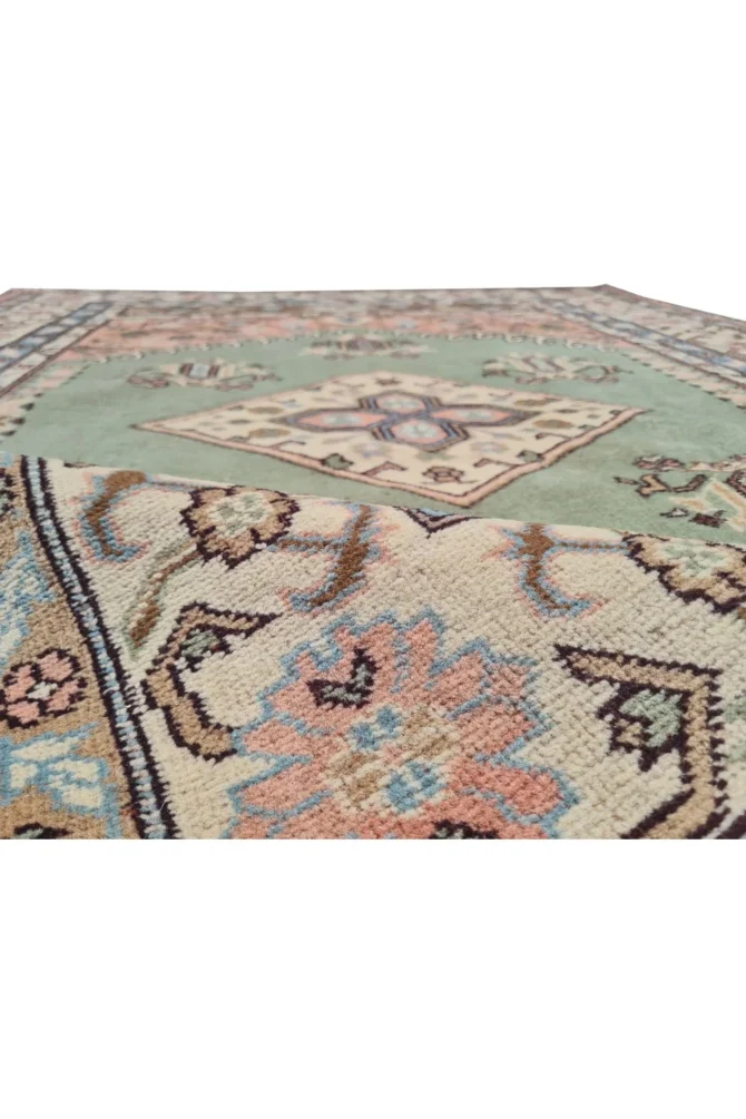 Amazing Hand Knotted Vintage Traditional Tribal Kurdi Pictorial Wool Area Rug 7 x 4 Ft - Image 8