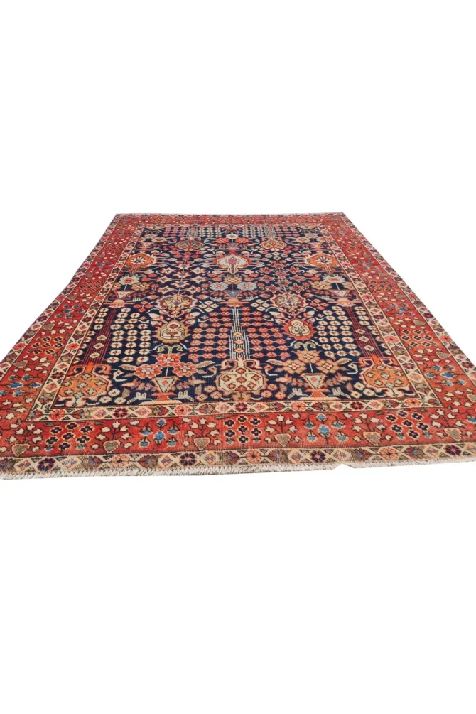 Amazing Hand Knotted Vintage Traditional Tribal Baghtiyaar Wool Area Rug 5.8 x 4.5 Ft - Image 3
