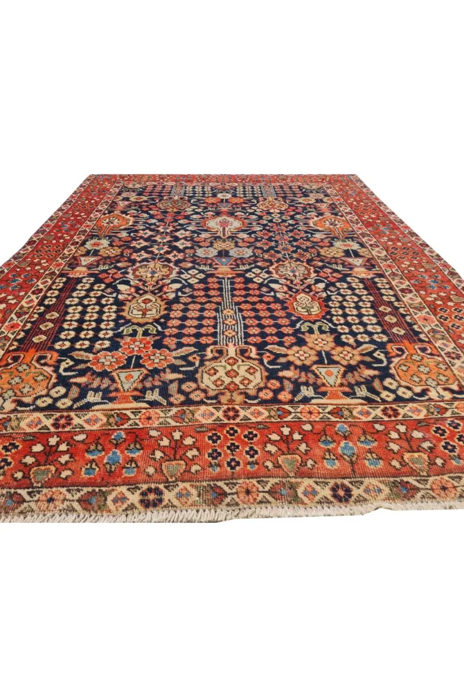 Amazing Hand Knotted Vintage Traditional Tribal Baghtiyaar Wool Area Rug 5.8 x 4.5 Ft - Image 4