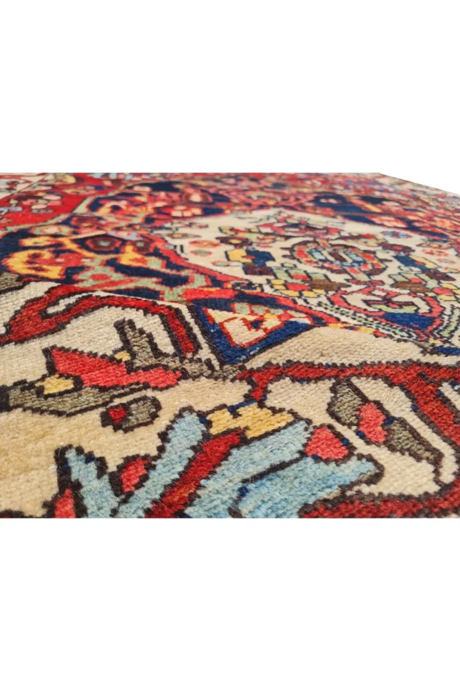 Amazing Hand Knotted Vintage Baghtiyaar Wool Area Rug 7 x 4 Ft - Image 8