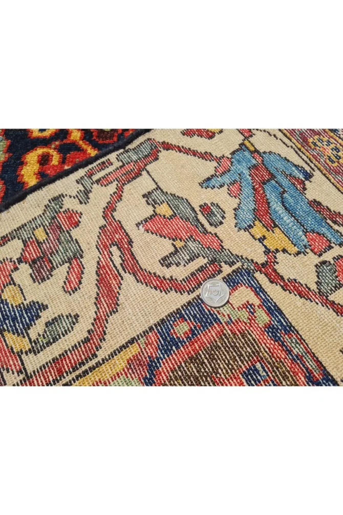 Amazing Hand Knotted Vintage Baghtiyaar Wool Area Rug 7 x 4 Ft - Image 9