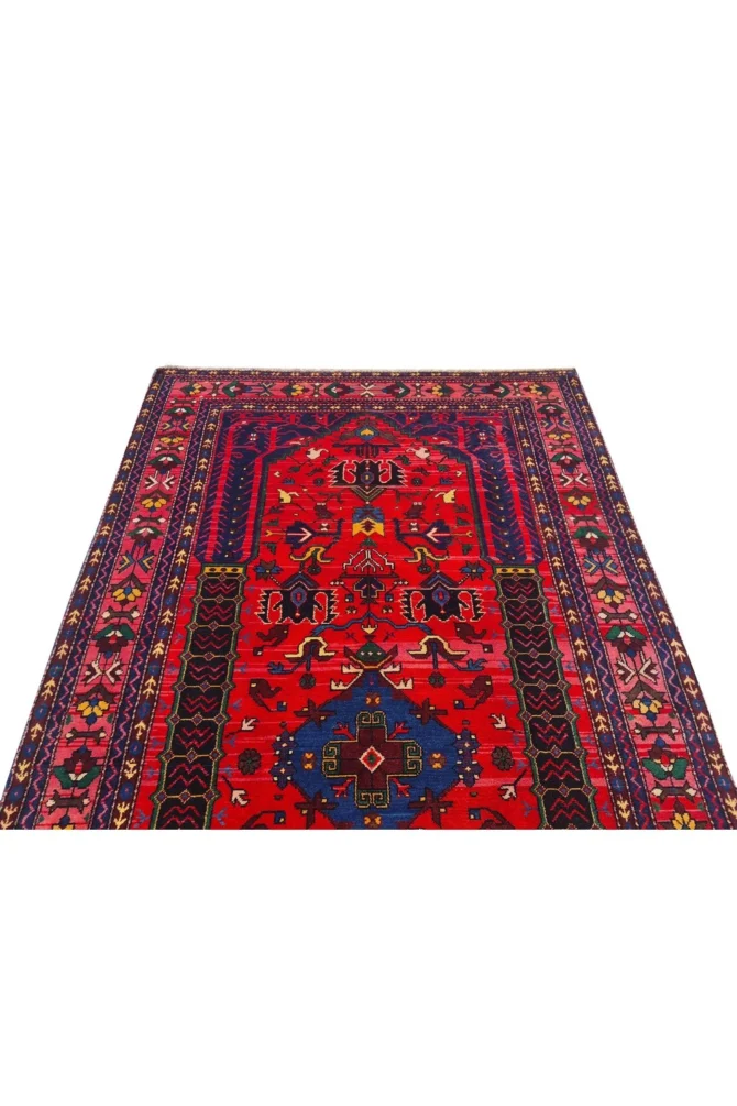 Amazing Hand Knotted Vintage Bijour Pictorial Wool Area Rug 8 x 4 Ft - Image 7