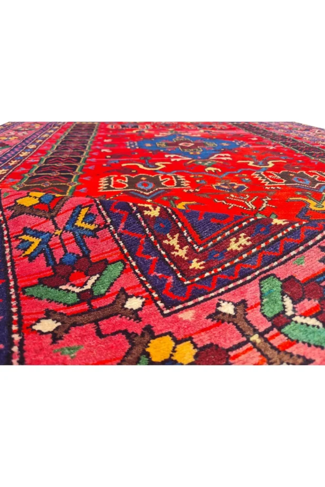 Amazing Hand Knotted Vintage Bijour Pictorial Wool Area Rug 8 x 4 Ft - Image 8