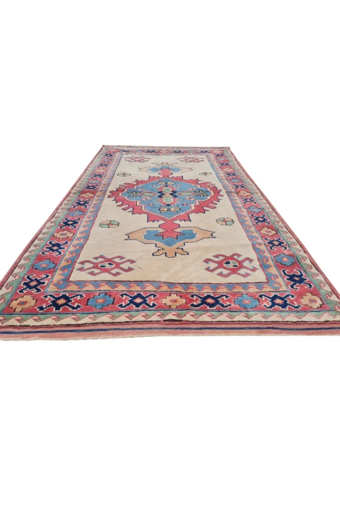 Amazing Hand Knotted Vintage Kurdi Wool Area Rug 7 x 4 Ft - Image 3