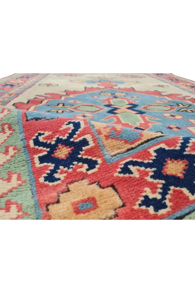 Amazing Hand Knotted Vintage Kurdi Wool Area Rug 7 x 4 Ft - Image 7