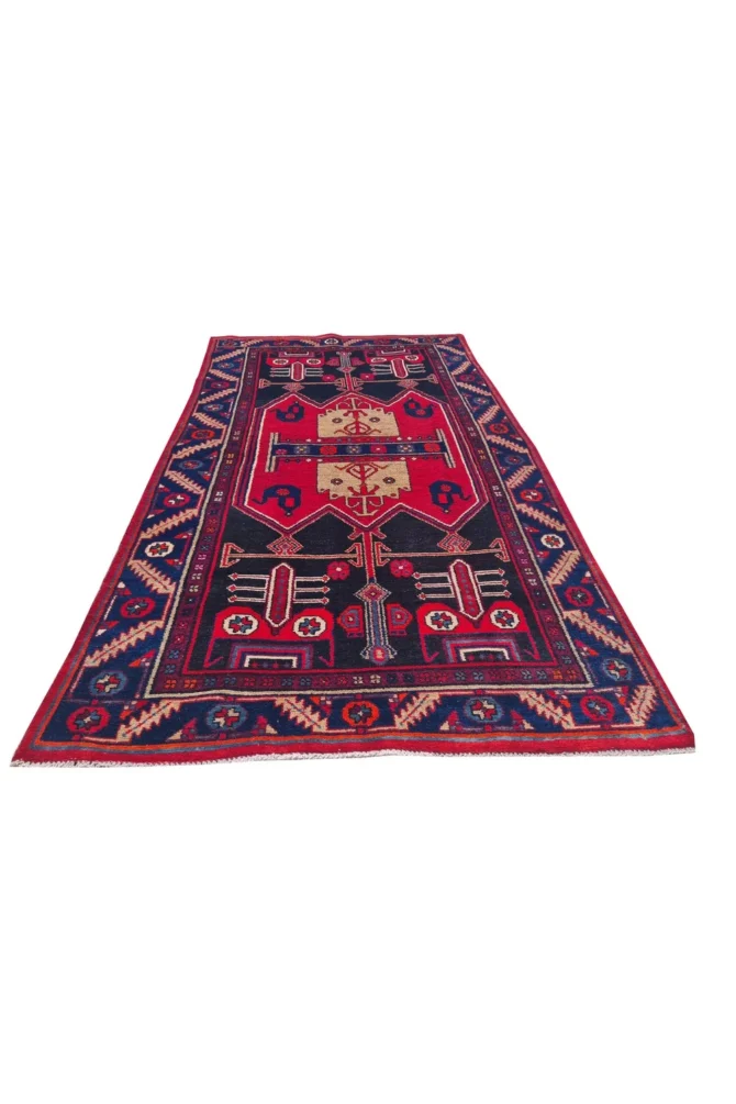 Amazing Hand Knotted Vintage Hamidoun Wool Area Rug 7 x 4 Ft - Image 2