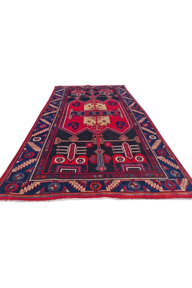 Amazing Hand Knotted Vintage Hamidoun Wool Area Rug 7 x 4 Ft - Image 3