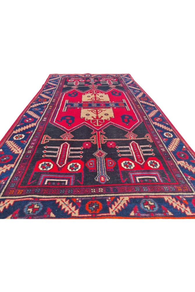 Amazing Hand Knotted Vintage Hamidoun Wool Area Rug 7 x 4 Ft - Image 4