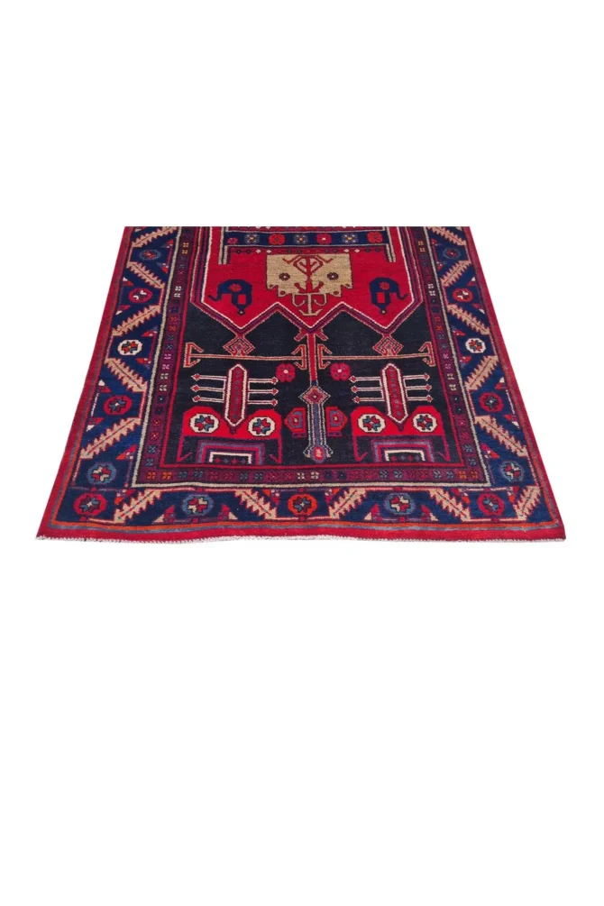 Amazing Hand Knotted Vintage Hamidoun Wool Area Rug 7 x 4 Ft - Image 7