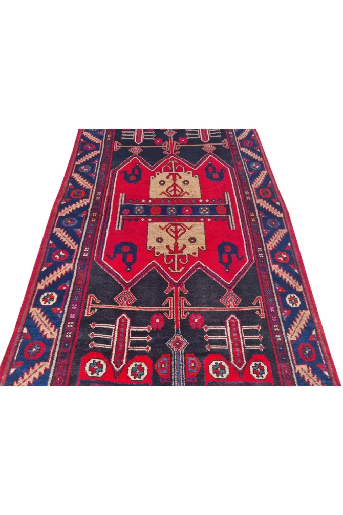Amazing Hand Knotted Vintage Hamidoun Wool Area Rug 7 x 4 Ft - Image 5