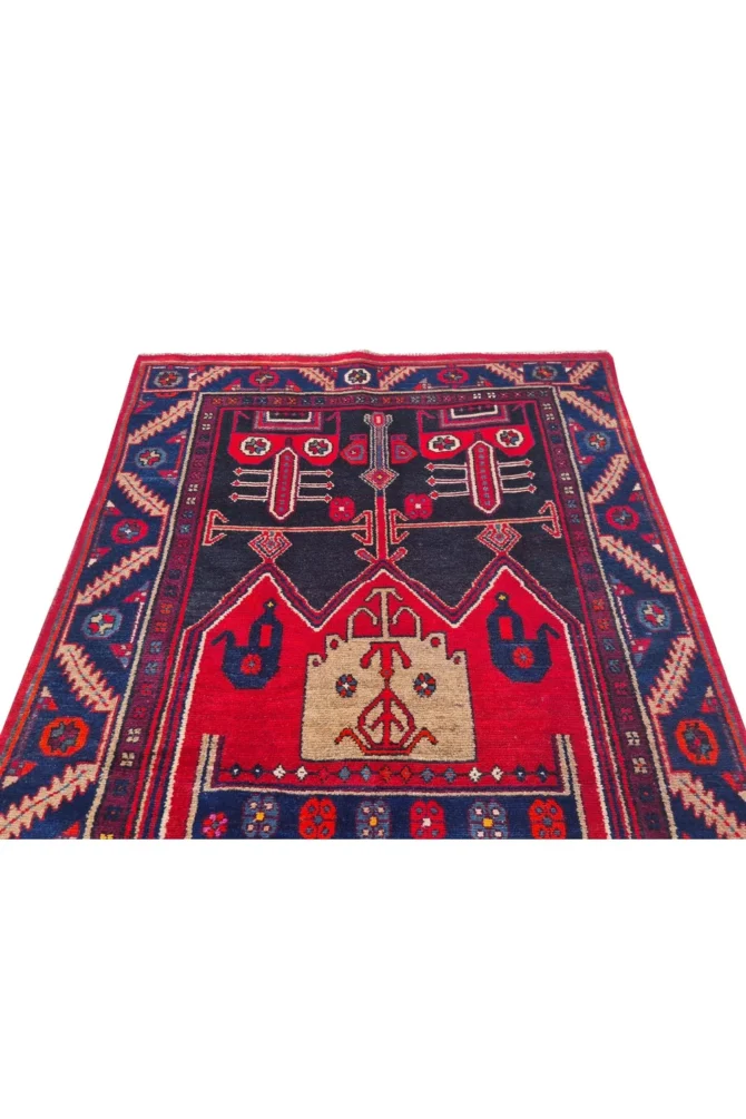 Amazing Hand Knotted Vintage Hamidoun Wool Area Rug 7 x 4 Ft - Image 6