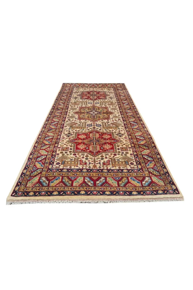 Amazing Hand Knotted Vintage Jaipuri Pictorial Wool Area Rug 6.10 x 3.5 Ft - Image 2
