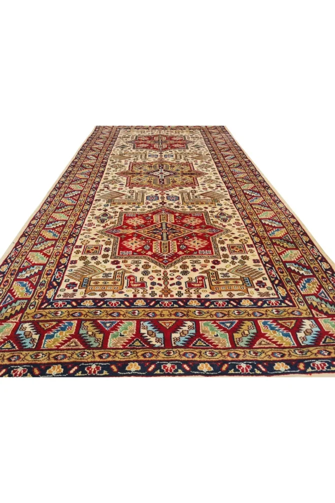 Amazing Hand Knotted Vintage Jaipuri Pictorial Wool Area Rug 6.10 x 3.5 Ft - Image 4
