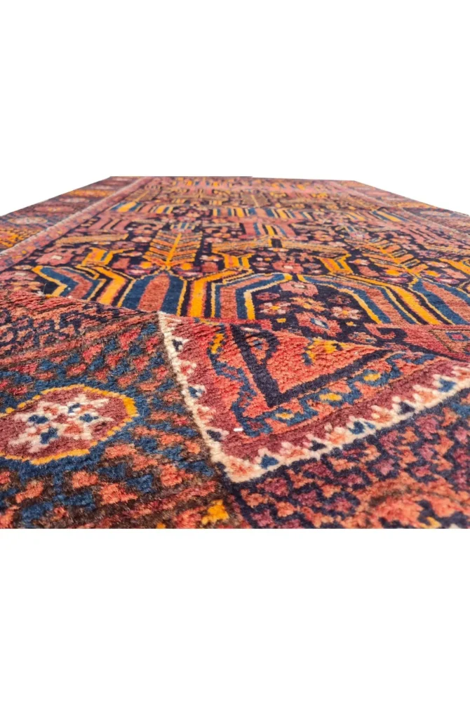Amazing Hand Knotted Antique Sastan Pictorial Balouch Wool Area Rug 8 x 4 Ft - Image 8