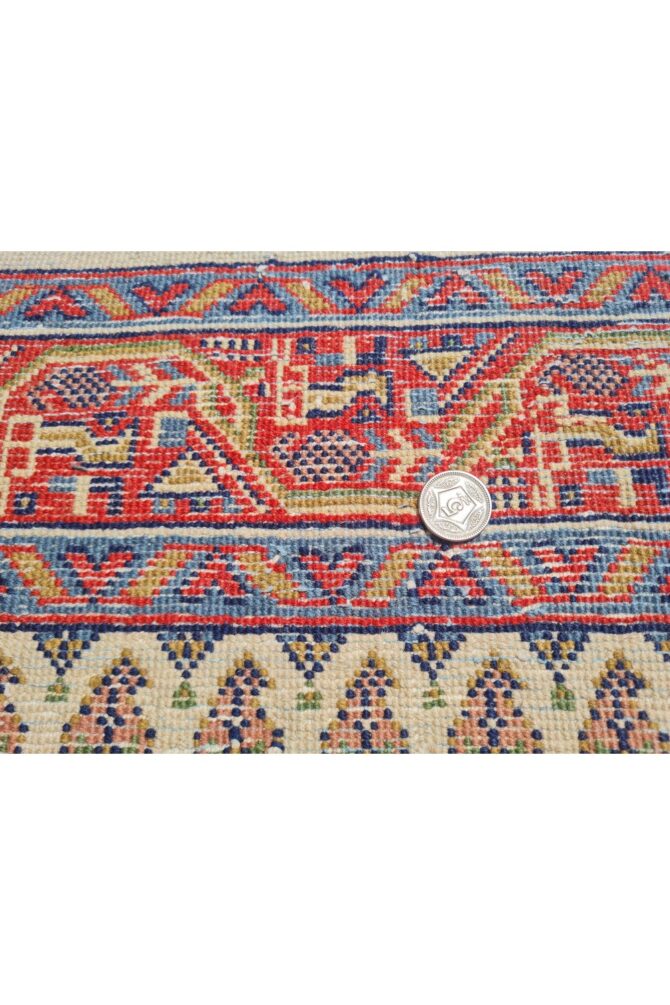 Amazing Hand Knotted Vintage Badam Gul Mir Wool Area Runner Rug 14 x 3 Ft - Image 9