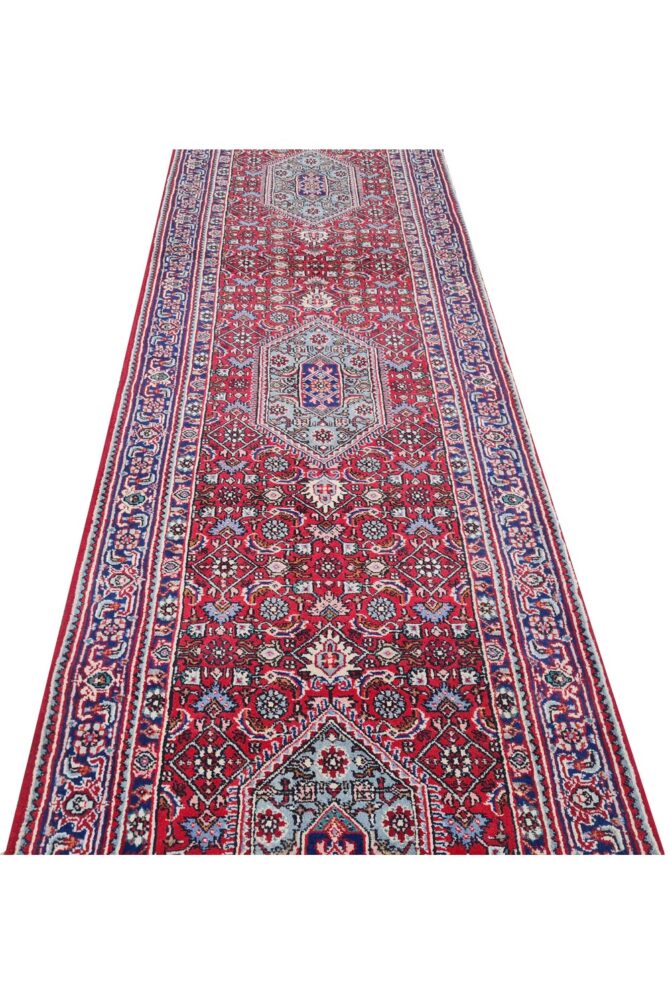 Amazing Hand Knotted Vintage Bijour Wool Area Runner Rug 12 x 3 Ft - Image 5