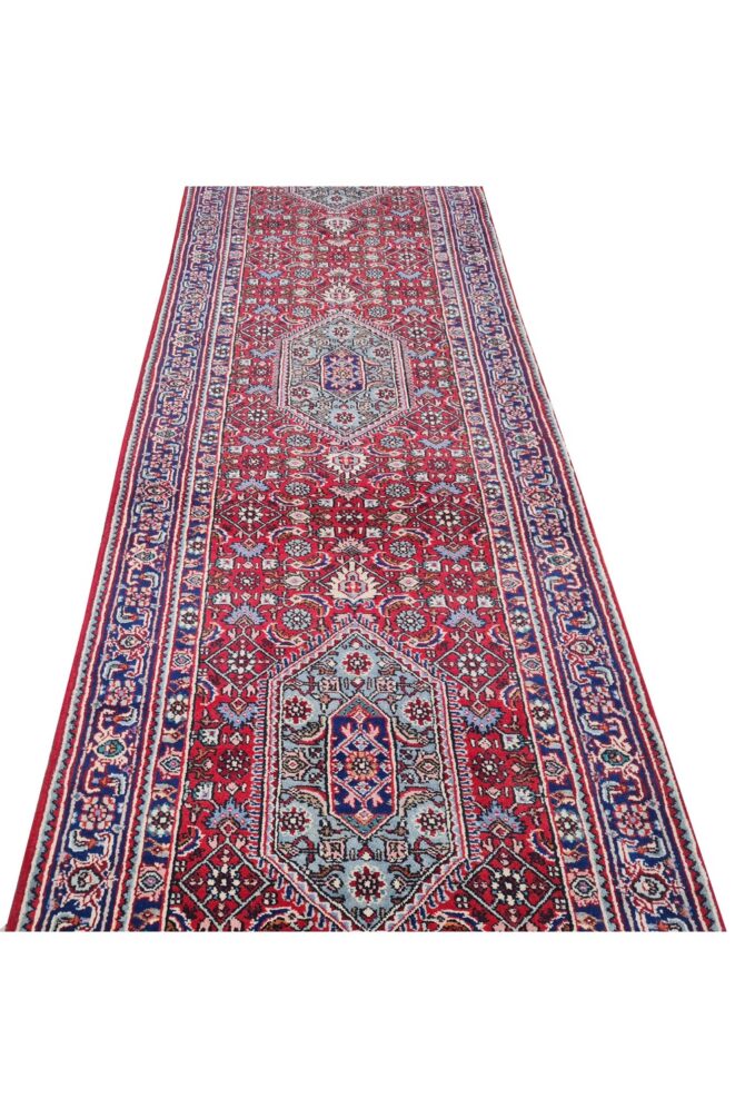 Amazing Hand Knotted Vintage Bijour Wool Area Runner Rug 12 x 3 Ft - Image 6