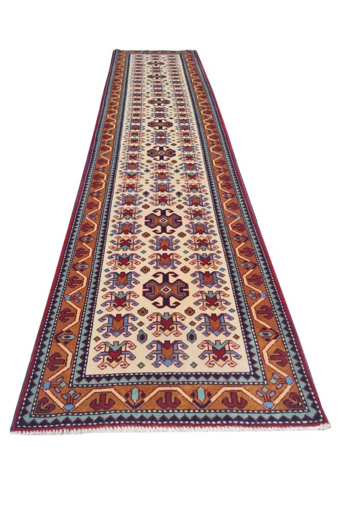 Amazing Hand Knotted Vintage Azarbaijan Wool Area Runner Rug 10.6 x 2.5 Ft - Image 2
