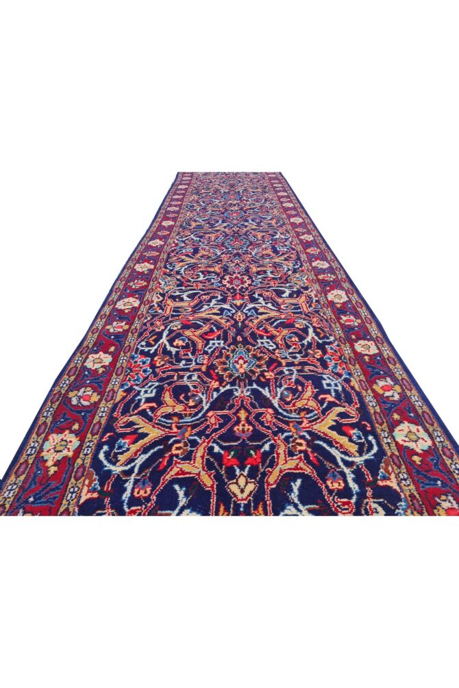 Amazing Hand Knotted Vintage Baghtiyaar Wool Area Runner Rug 13 x 3 Ft - Image 4