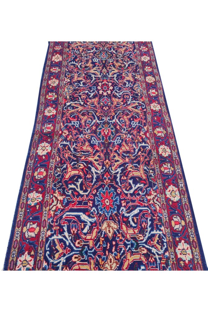 Amazing Hand Knotted Vintage Baghtiyaar Wool Area Runner Rug 13 x 3 Ft - Image 6