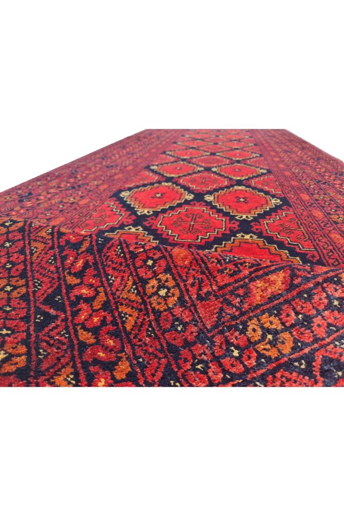 Amazing Hand Knotted Vintage Khuduz Waziri Wool Area Runner Rug 9 x 3 Ft - Image 7