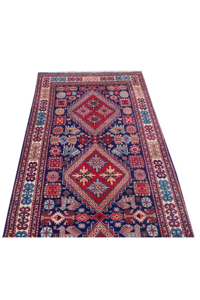 Amazing Hand Knotted Vintage Indo Pictorial Wool Area Runner Rug 7.5 x 2.9 Ft - Image 6