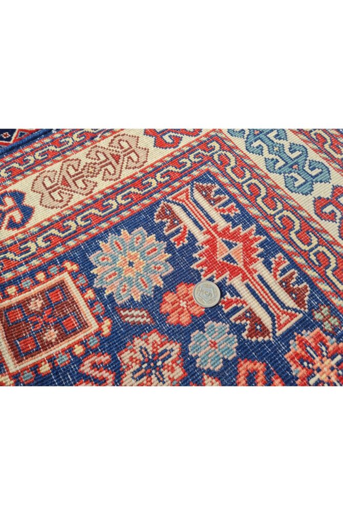 Amazing Hand Knotted Vintage Indo Pictorial Wool Area Runner Rug 7.5 x 2.9 Ft - Image 8