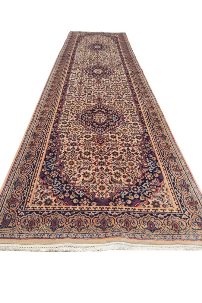 Amazing Hand Knotted Vintage Bijour Wool Area Runner Rug 10 x 3 Ft - Image 3