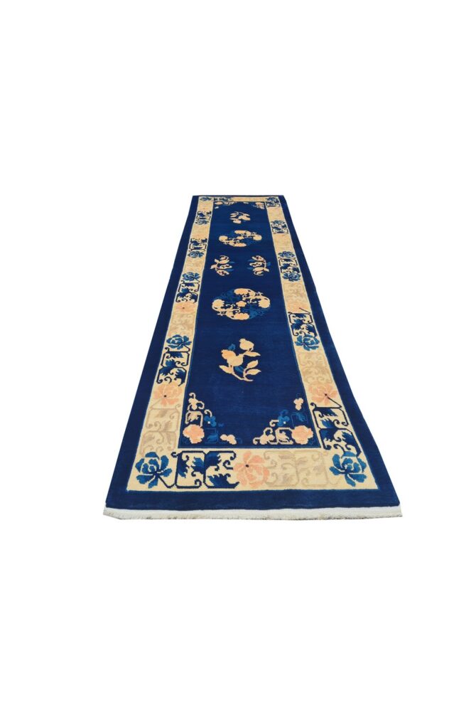 Amazing Hand Knotted Vintage Tibet Wool Area Runner Rug 8 x 2 Ft - Image 3