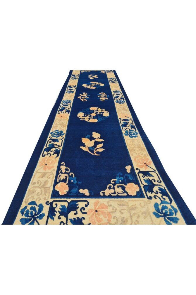 Amazing Hand Knotted Vintage Tibet Wool Area Runner Rug 8 x 2 Ft - Image 4