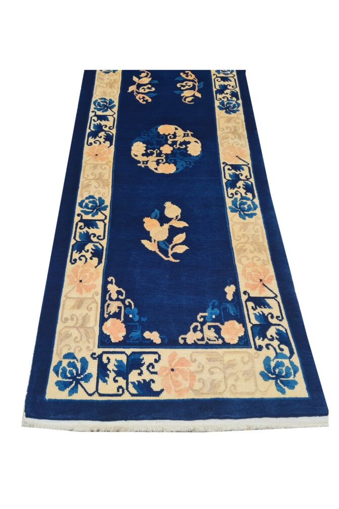 Amazing Hand Knotted Vintage Tibet Wool Area Runner Rug 8 x 2 Ft - Image 7