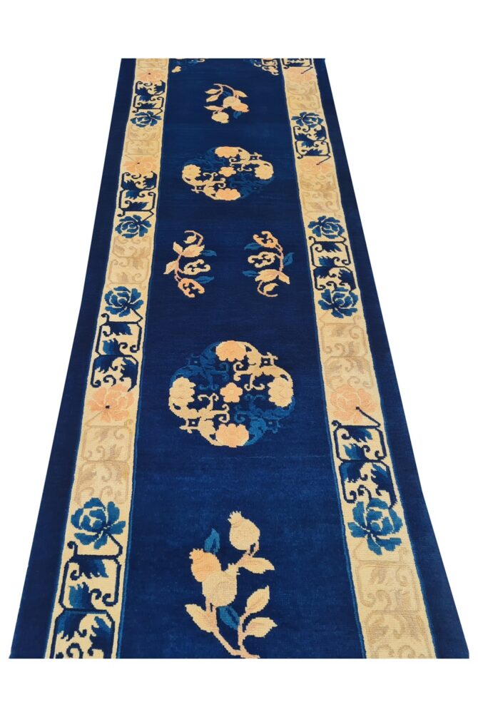 Amazing Hand Knotted Vintage Tibet Wool Area Runner Rug 8 x 2 Ft - Image 5