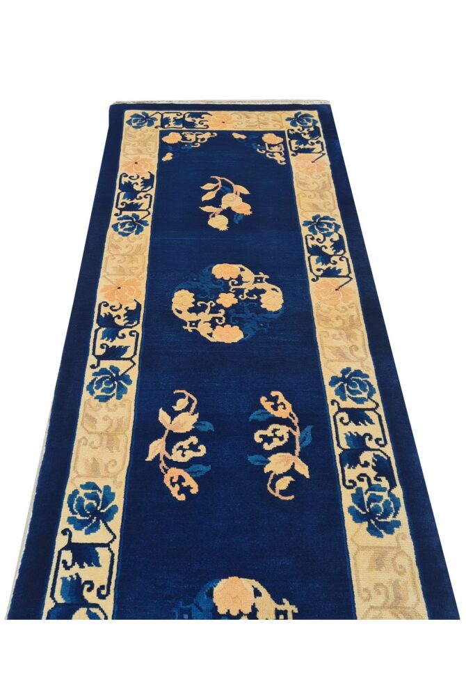 Amazing Hand Knotted Vintage Tibet Wool Area Runner Rug 8 x 2 Ft - Image 6