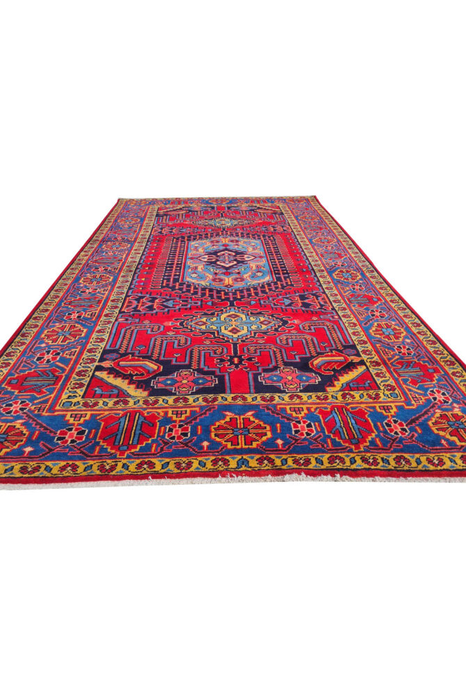 Authentic Hand Knotted Vintage Baghtiyaar Wool Area Rug 10.7 x 6.4 Ft (1489 Ger-4) - Image 2