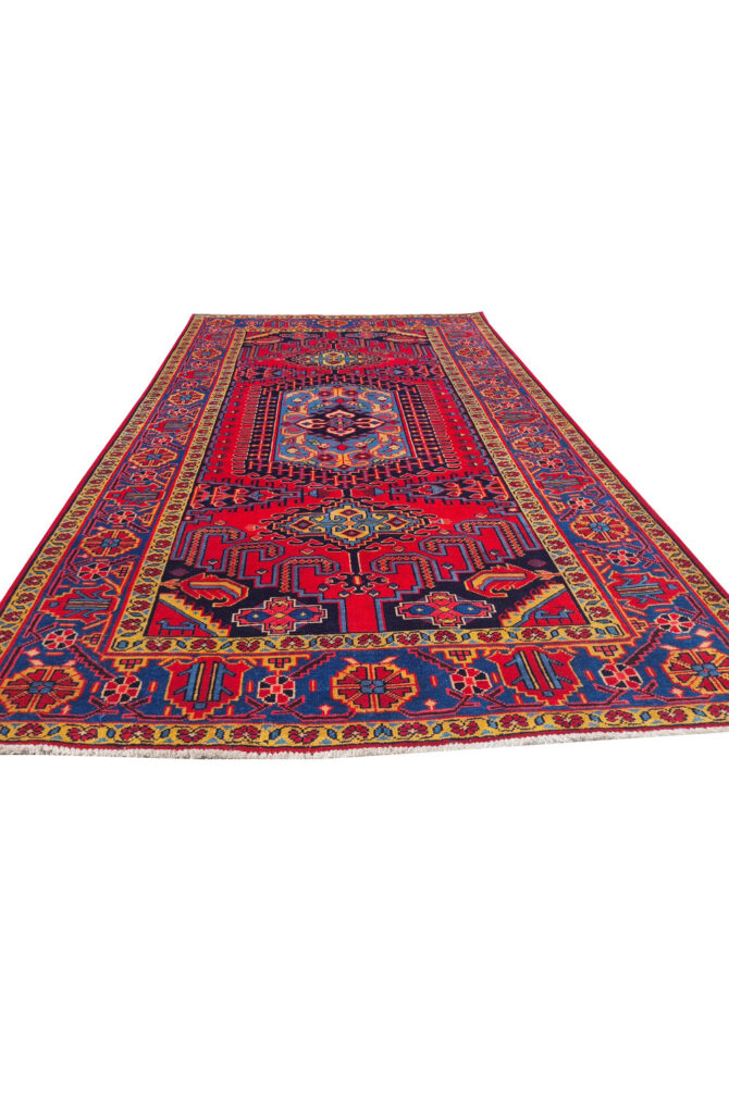 Authentic Hand Knotted Vintage Baghtiyaar Wool Area Rug 10.7 x 6.4 Ft (1489 Ger-4) - Image 3