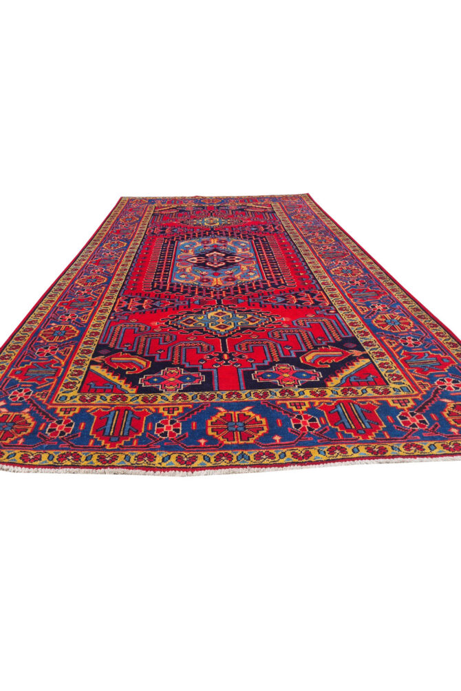 Authentic Hand Knotted Vintage Baghtiyaar Wool Area Rug 10.7 x 6.4 Ft (1489 Ger-4) - Image 4