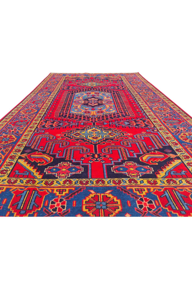 Authentic Hand Knotted Vintage Baghtiyaar Wool Area Rug 10.7 x 6.4 Ft (1489 Ger-4) - Image 5