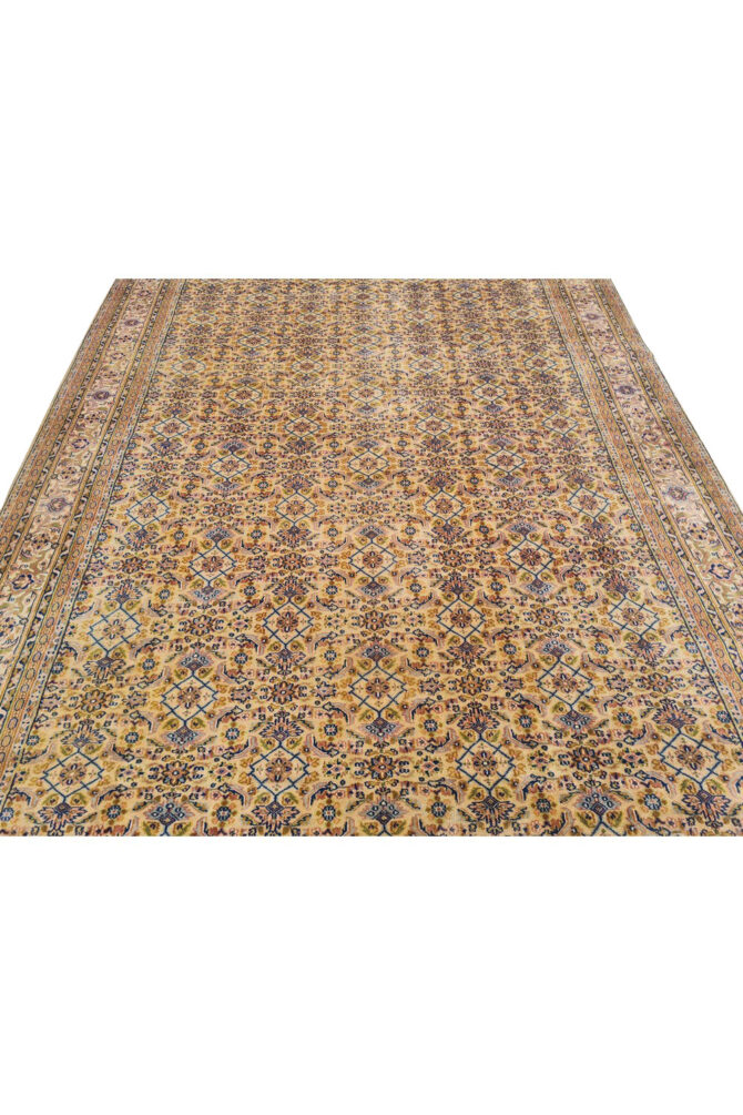 Authentic Hand Knotted Vintage Indo Wool Area Rug 10.4 x 7.6 Ft (1491 Ger-4) - Image 6