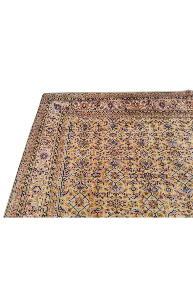 Authentic Hand Knotted Vintage Indo Wool Area Rug 10.4 x 7.6 Ft (1491 Ger-4) - Image 7