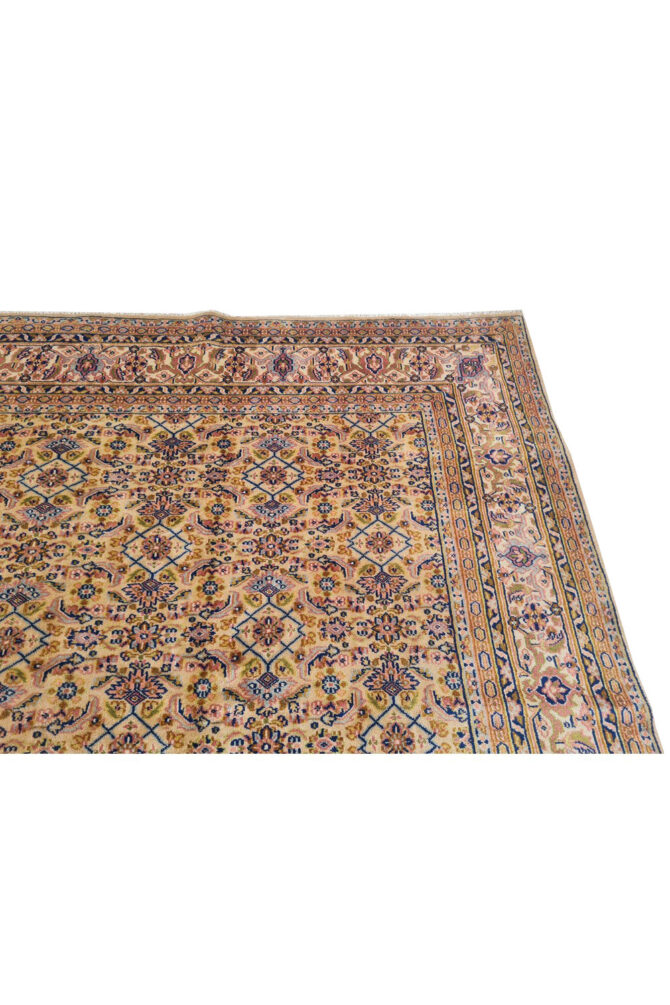 Authentic Hand Knotted Vintage Indo Wool Area Rug 10.4 x 7.6 Ft (1491 Ger-4) - Image 8