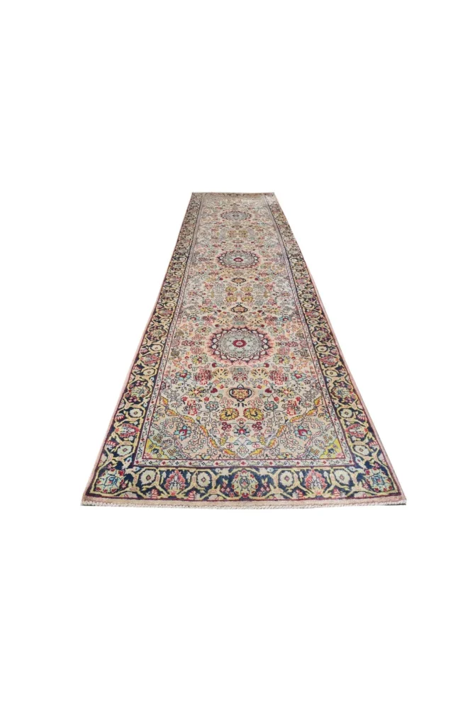 Amazing Hand Knotted Vintage Tribal Sino Pictorial Silk Area Runner Rug 9.5 x 2.5 Ft - Image 3