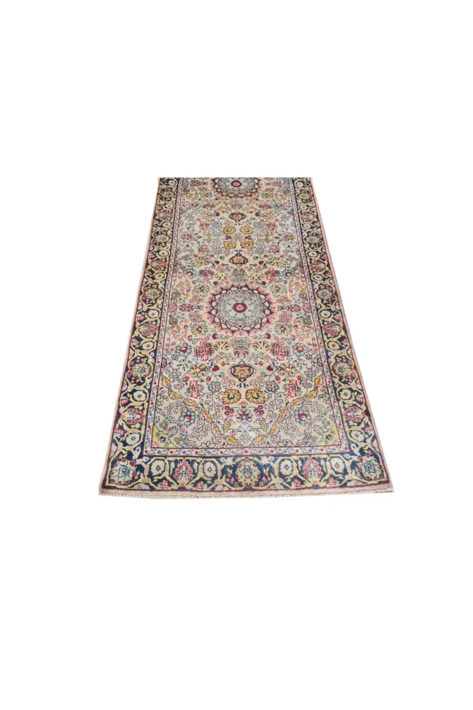 Amazing Hand Knotted Vintage Tribal Sino Pictorial Silk Area Runner Rug 9.5 x 2.5 Ft - Image 7